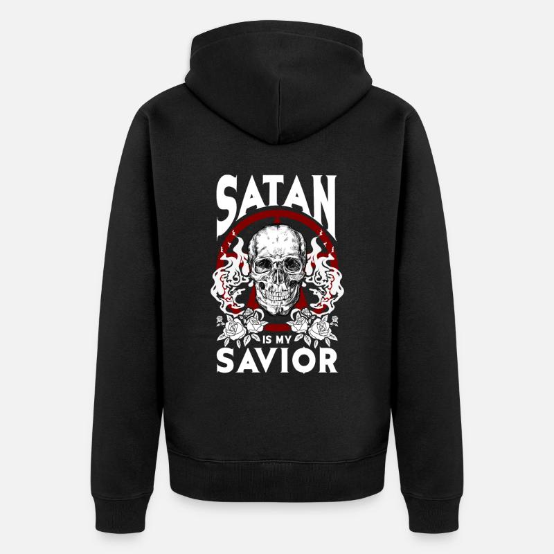 Drôle de satanisme satanique - Veste à capuche bio Premium Unisexe - noir