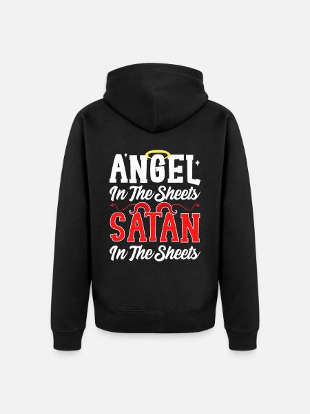 Funny Satanism - Unisex Premium Organic Zip Hoodie - black