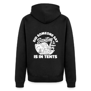 Tente scoute - Veste à capuche bio Premium Unisexe - noir - Dos - Nico (187cm)