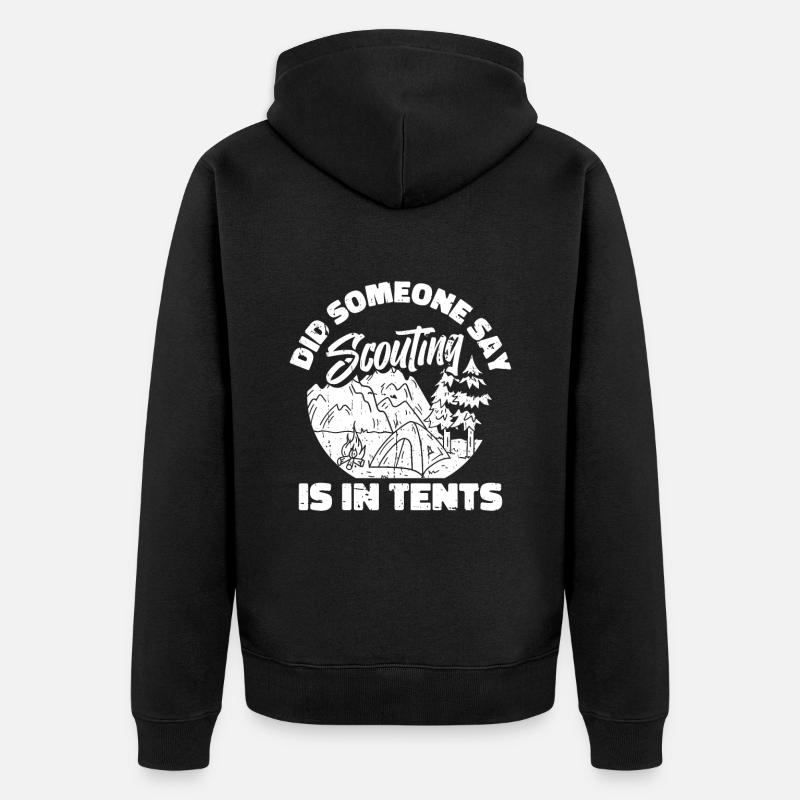 Tente scoute - Veste à capuche bio Premium Unisexe - noir