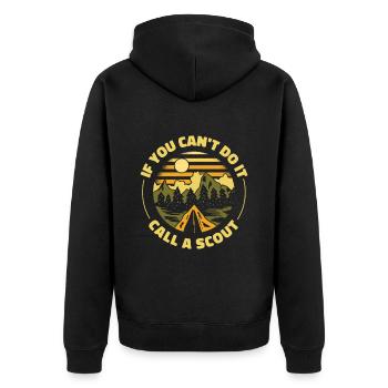 Boy Scout drôle - Veste à capuche bio Premium Unisexe - noir - Dos - Nico (187cm)