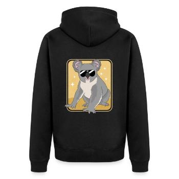 Koala Koalas Koala Bears Koala Bear Cadeau - Veste à capuche bio Premium Unisexe - noir - Dos - Nico (187cm)