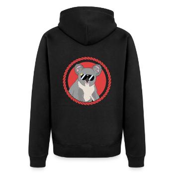 Koala Koalas Koala Bear Koala Bears Cadeau - Veste à capuche bio Premium Unisexe - noir - Dos - Nico (187cm)