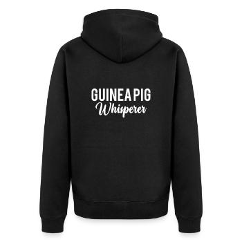 Meerschweinchen-Kunst Für Männer, Frauen, Jungen, Mädchen - Unisex Premium Bio Zip Hoodie - Schwarz - Hinten - Nico (187cm)
