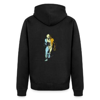 Football Rétro - Veste à capuche bio Premium Unisexe - noir - Dos - Nico (187cm)