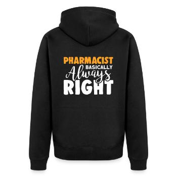 Pharmacien - Veste à capuche bio Premium Unisexe - noir - Dos - Nico (187cm)