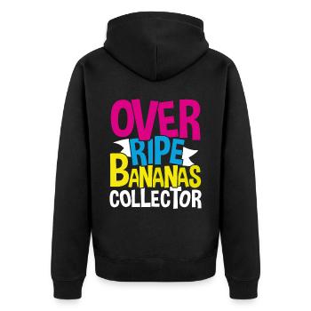 Banana Bread Baker Bakery Baking Chef Cook Food - Unisex Premium Organic Zip Hoodie - black - Back - Nico (187cm)