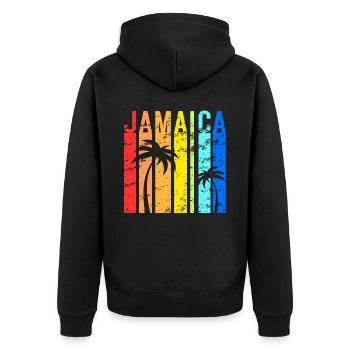 Jamaïque Caraïbes Vacances sur les îles - Veste à capuche bio Premium Unisexe - noir - Dos - Nico (187cm)