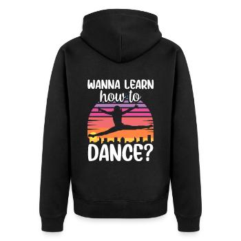 Voulez-vous apprendre à danser professeur de danse à l’école de danse - Veste à capuche bio Premium Unisexe - noir - Dos - Nico (187cm)
