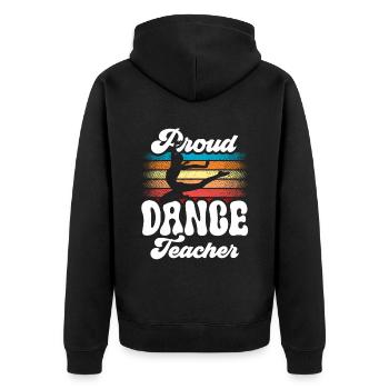 Fier professeur de danse École de danse Professeur de danse Professeur de danse - Veste à capuche bio Premium Unisexe - noir - Dos - Nico (187cm)