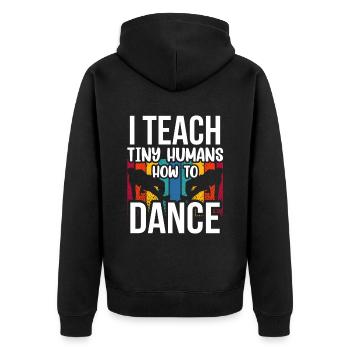 J’apprends aux petits à danser - Veste à capuche bio Premium Unisexe - noir - Dos - Nico (187cm)