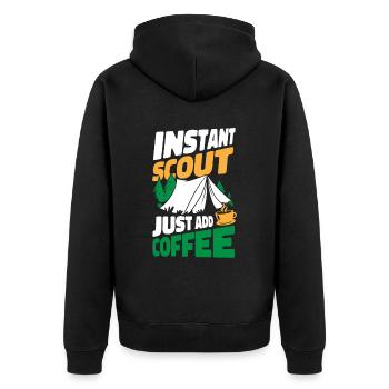 Caféine scoute - Veste à capuche bio Premium Unisexe - noir - Dos - Nico (187cm)