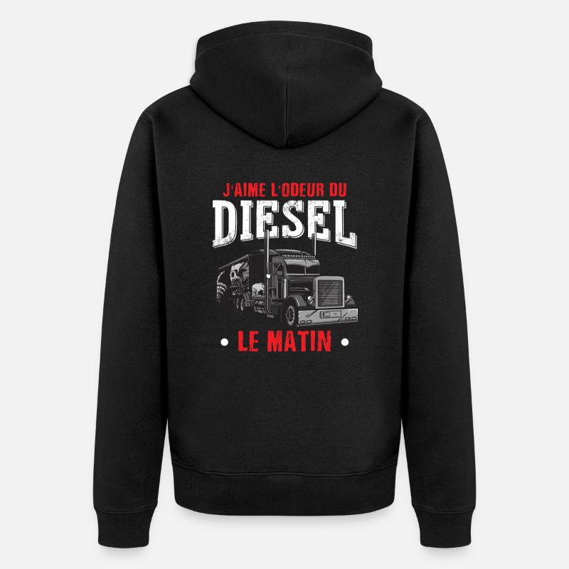 Routier Humour - Veste à capuche bio Premium Unisexe - noir