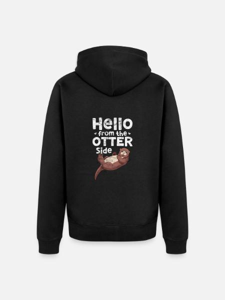 Otter - Unisex Premium Bio Zip Hoodie - Schwarz