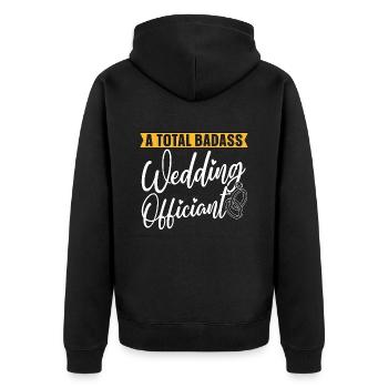 Officiant Un Mariage Total Badass Ordonné Pasteur - Veste à capuche bio Premium Unisexe - noir - Dos - Nico (187cm)