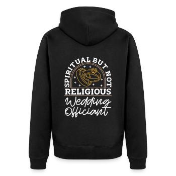 Officiant spirituel mais pas conseiller religieux - Veste à capuche bio Premium Unisexe - noir - Dos - Nico (187cm)