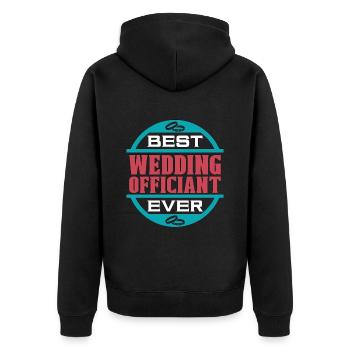 Célébrant Meilleur célébrant de mariage Ministre - Veste à capuche bio Premium Unisexe - noir - Dos - Nico (187cm)