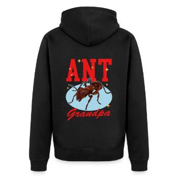 Fourmis Grand-père Formicarium Fourmi Farm Cadeau - Veste à capuche bio Premium Unisexe - noir - Dos - Nico (187cm)