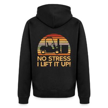 Forklift Driver Forklift Forklift Driver - Unisex Premium Organic Zip Hoodie - black - Back - Nico (187cm)