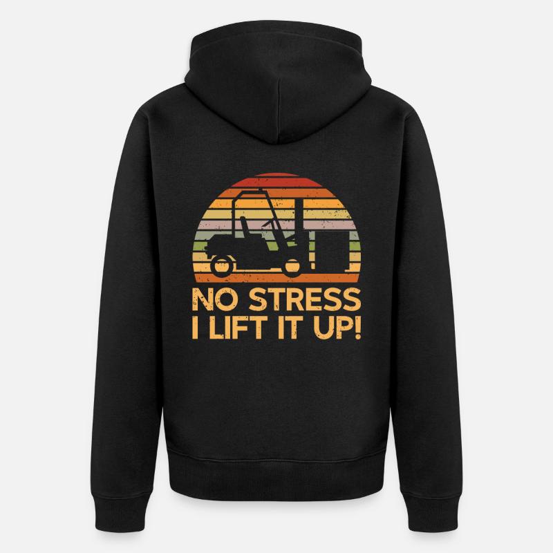 Gabelstaplerfahrer Gabelstapler Staplerfahrer - Unisex Premium Bio Zip Hoodie - Schwarz