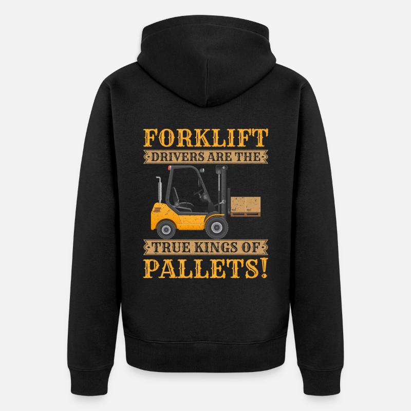 Gabelstaplerfahrer Gabelstapler Staplerfahrer - Unisex Premium Bio Zip Hoodie - Schwarz