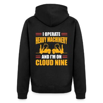 Forklift Driver Forklift Forklift Driver - Unisex Premium Organic Zip Hoodie - black - Back - Nico (187cm)