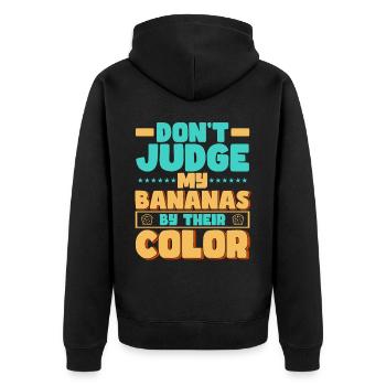 Banana Bread Baker Bakery Baking Chef Cook Food - Unisex Premium Organic Zip Hoodie - black - Back - Nico (187cm)
