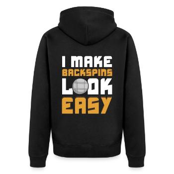 Bocce Ball Player Bocce Game Italian Sports Italy - Unisex Premium Organic Zip Hoodie - black - Back - Nico (187cm)