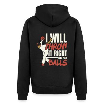 Joueur de pétanque Jeu de pétanque Sports italiens Italie - Veste à capuche bio Premium Unisexe - noir - Dos - Nico (187cm)
