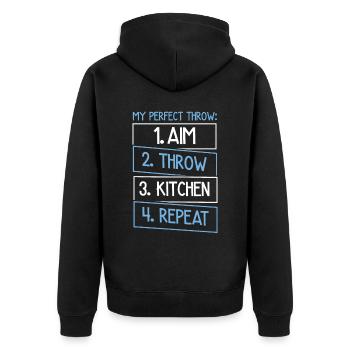 Bocce Ball Player Bocce Game Italian Sports Italy - Unisex Premium Organic Zip Hoodie - black - Back - Nico (187cm)
