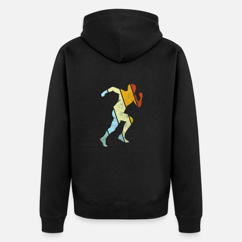 Jogging Rétro - Veste à capuche bio Premium Unisexe - noir