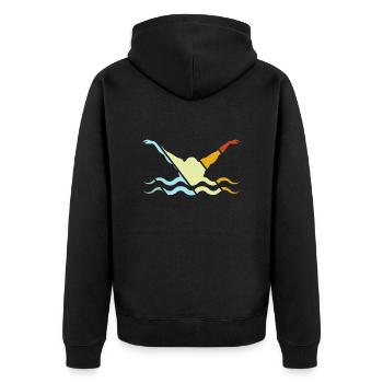 Natation Rétro - Veste à capuche bio Premium Unisexe - noir - Dos - Nico (187cm)