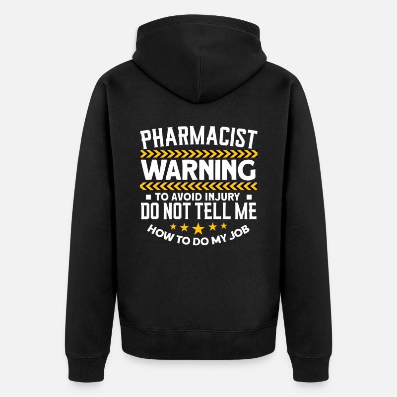 Apotheker - Unisex Premium Bio Zip Hoodie - Schwarz