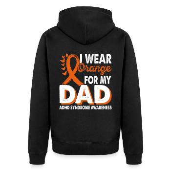 Portez de l’orange pour le - Veste à capuche bio Premium Unisexe - noir - Dos - Nico (187cm)