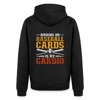 Collecteur de cartes de baseball Collecteur de cartes de baseball - Veste à capuche bio Premium Unisexe - noir - Dos - Nico (187cm)