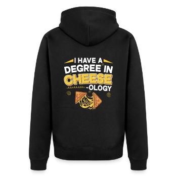 Love Grilled Cheese Please Cheesemaker Cheesy Food - Unisex Premium Organic Zip Hoodie - black - Back - Nico (187cm)
