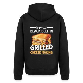 Love Grilled Cheese Please Cheesemaker Cheesy Food - Veste à capuche bio Premium Unisexe - noir - Dos - Nico (187cm)