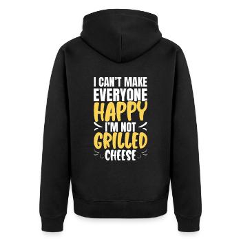 Love Grilled Cheese Please Cheesemaker Cheesy Food - Veste à capuche bio Premium Unisexe - noir - Dos - Nico (187cm)