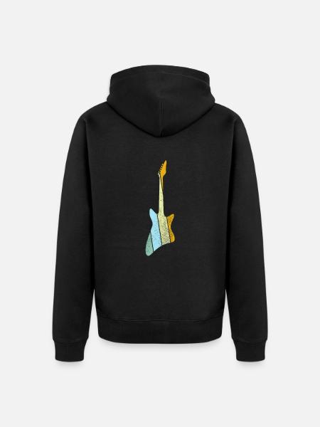 Electric Guitar Retro - Unisex Premium Organic Zip Hoodie - black