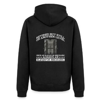 Pensionierter Aufzugsmechaniker Design Für Einen - Veste à capuche bio Premium Unisexe - noir - Dos - Nico (187cm)