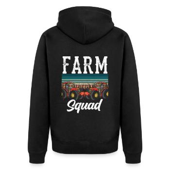 Farm Team Agriculture Farmer Farmer Farmer - Unisex Premium Organic Zip Hoodie - black - Back - Nico (187cm)