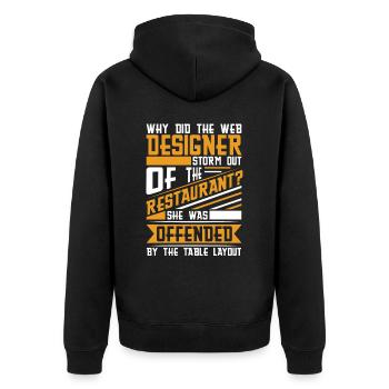 Développeur Web Développeur Web Drôle - Veste à capuche bio Premium Unisexe - noir - Dos - Nico (187cm)