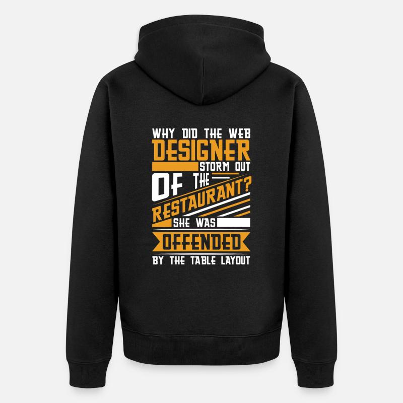 Développeur Web Développeur Web Drôle - Veste à capuche bio Premium Unisexe - noir