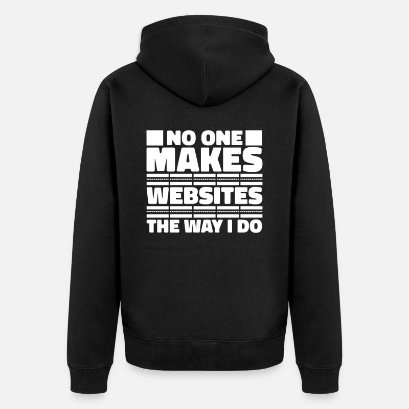 Web Entwickler Webdeveloper Witzig - Unisex Premium Bio Zip Hoodie - Schwarz
