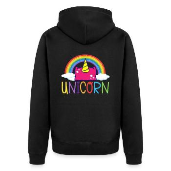 Cornhole corn hole - Unisex Premium Organic Zip Hoodie - black - Back - Nico (187cm)