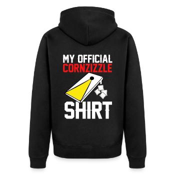 Cornhole corn hole - Unisex Premium Organic Zip Hoodie - black - Back - Nico (187cm)