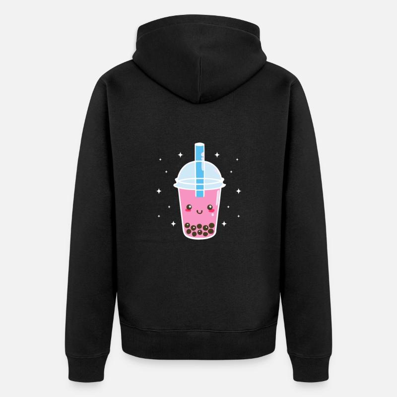 Bubble Tea - Unisex Premium Bio Zip Hoodie - Schwarz