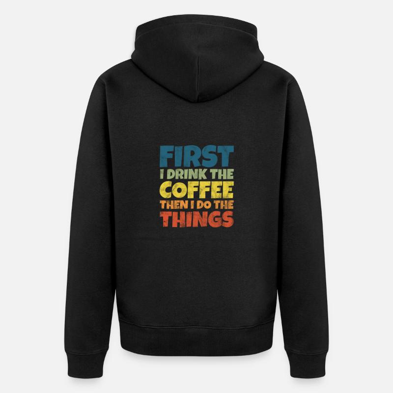 Café - Veste à capuche bio Premium Unisexe - noir