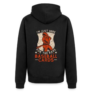 Collecteur de cartes de baseball Collecteur de cartes de baseball - Veste à capuche bio Premium Unisexe - noir - Dos - Nico (187cm)