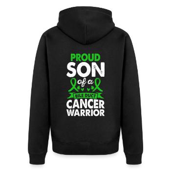 Fils du canal biliaire Cancer conscience guerrière - Veste à capuche bio Premium Unisexe - noir - Dos - Nico (187cm)